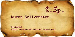 Kurcz Szilveszter névjegykártya